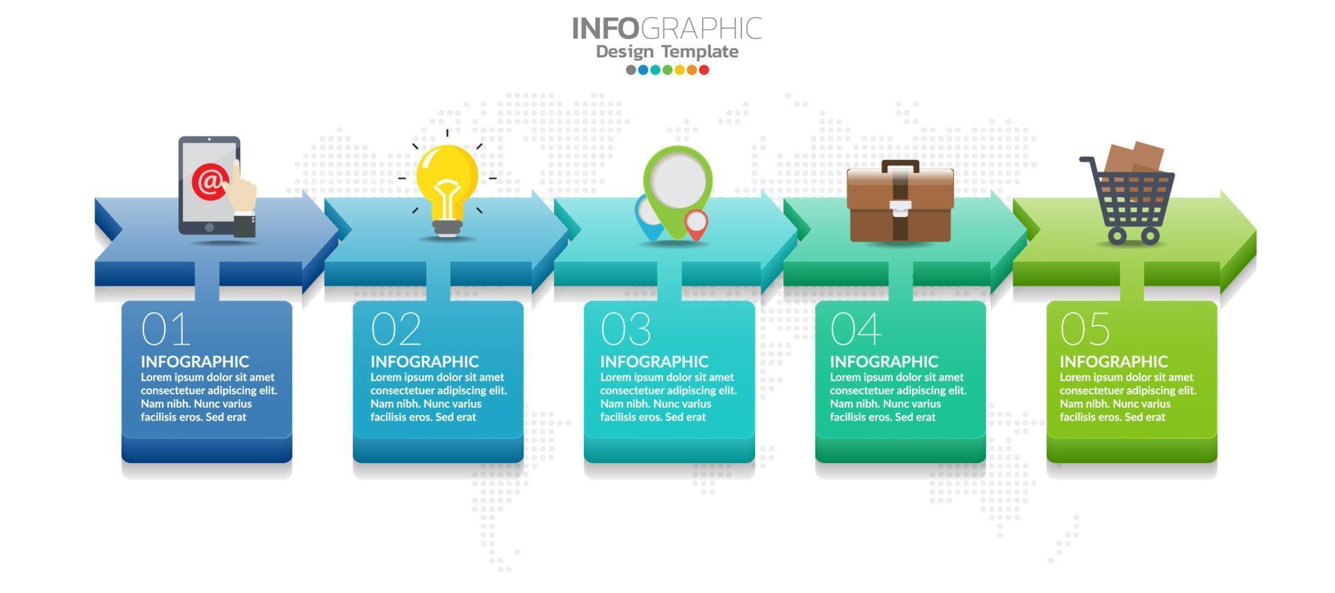 zakelijke tijdlijn infographic 3D-stijl opties banner. vector