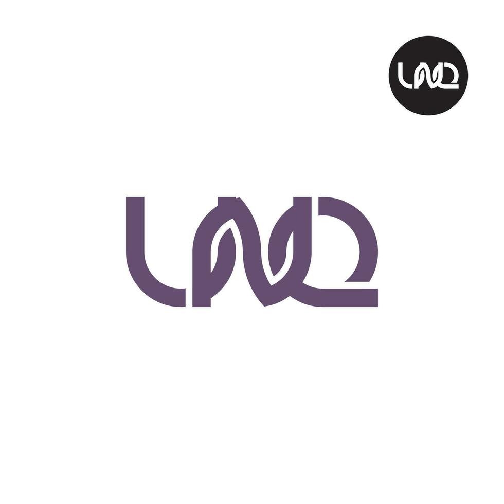 brief unq monogram logo ontwerp vector