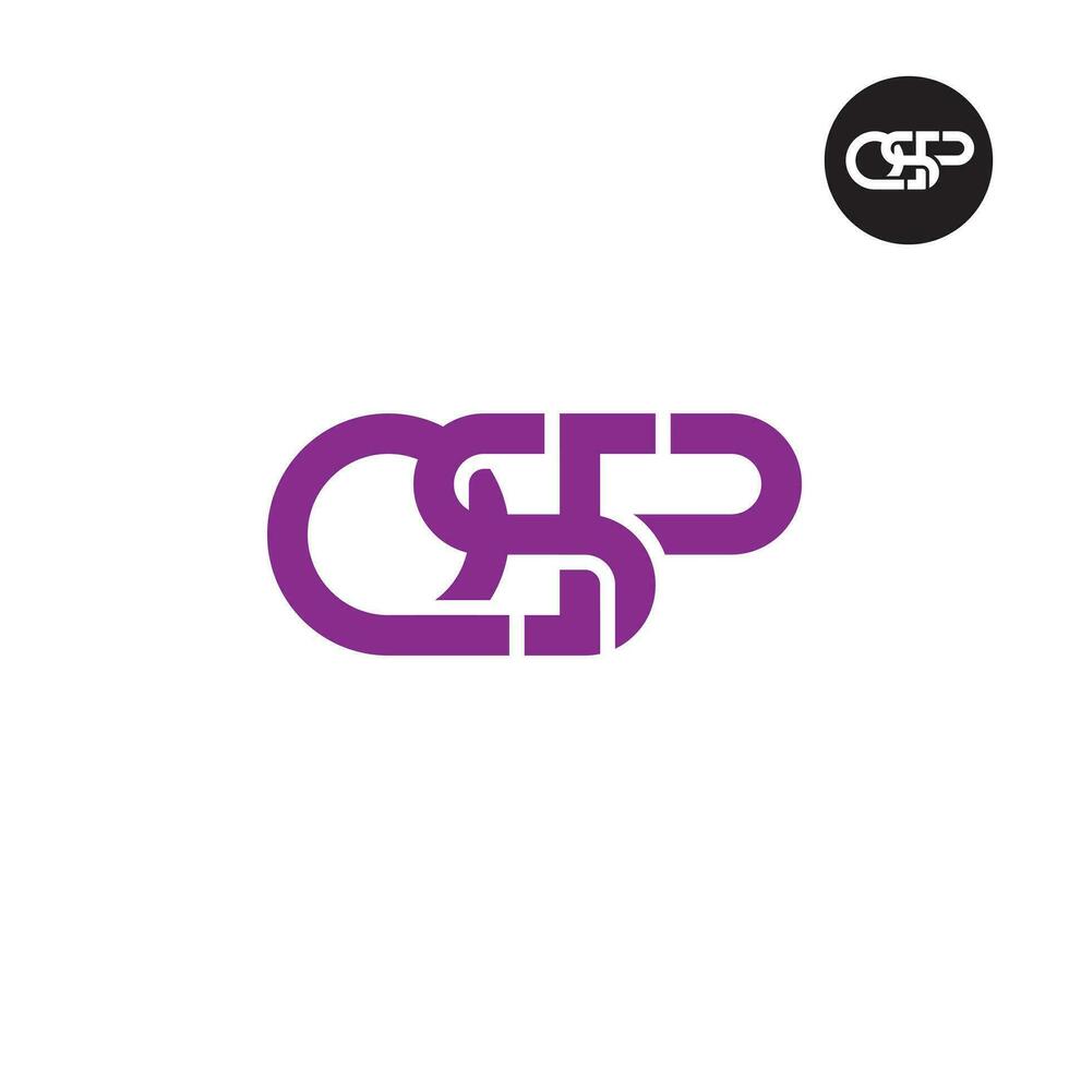 brief qsp monogram logo ontwerp vector