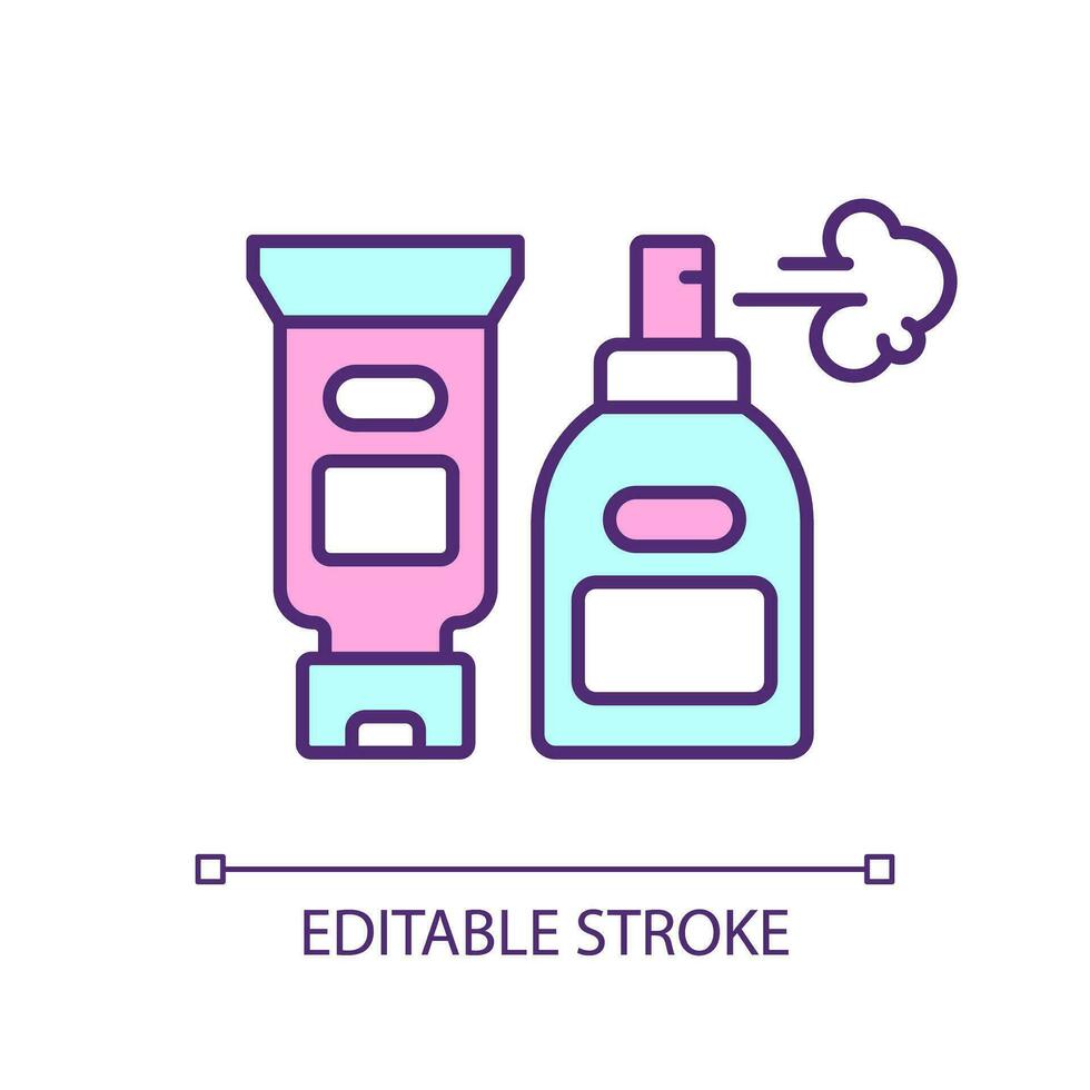 2d gemakkelijk bewerkbare sanitair Product belasting icoon vertegenwoordigen roze belasting, geïsoleerd vector, dun lijn illustratie. vector