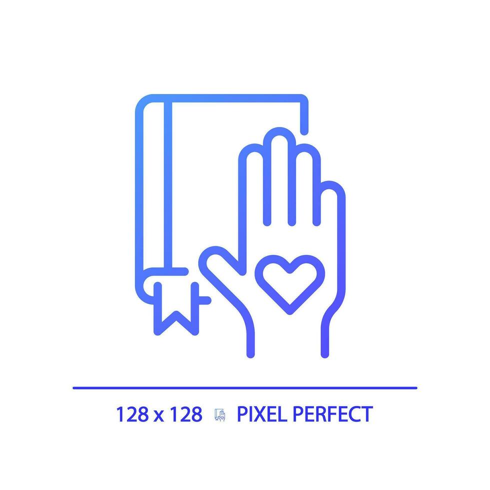 2d pixel perfect helling icoon met bereidheid naar leren, geïsoleerd vector, dun lijn Purper illustratie vertegenwoordigen zacht vaardigheden. vector