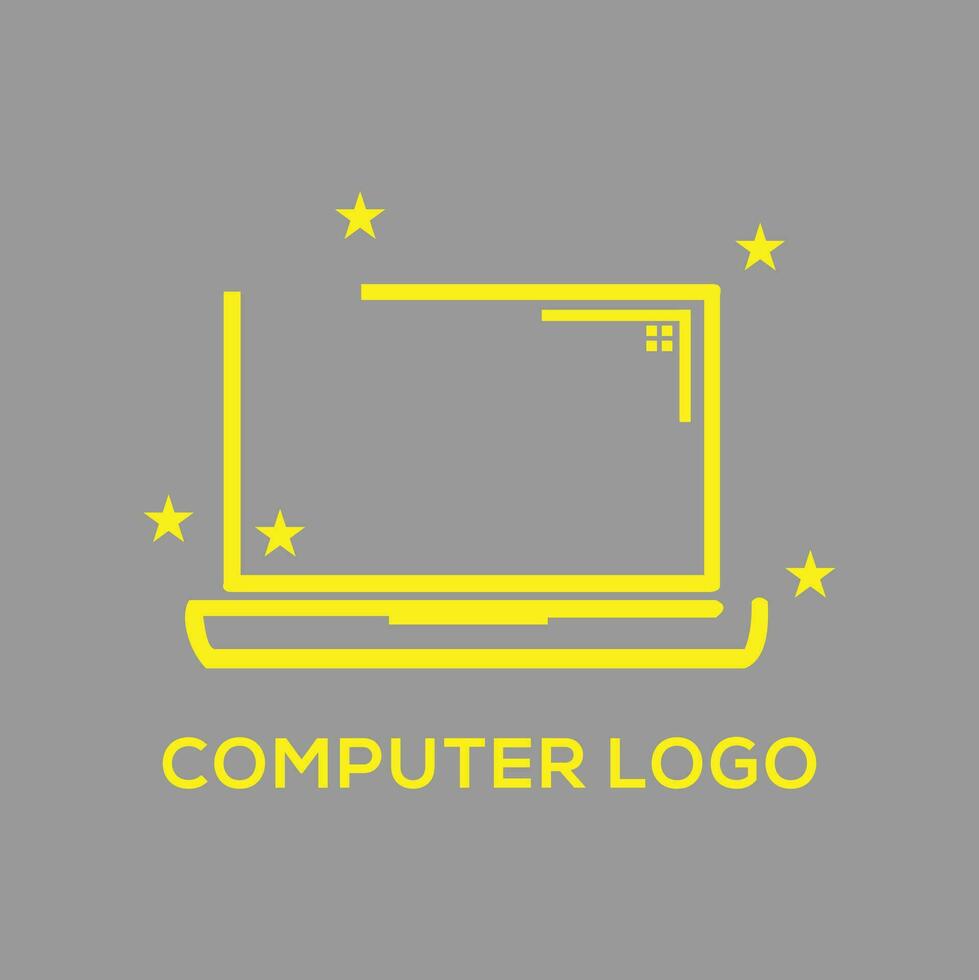 computer logo ontwerp vector