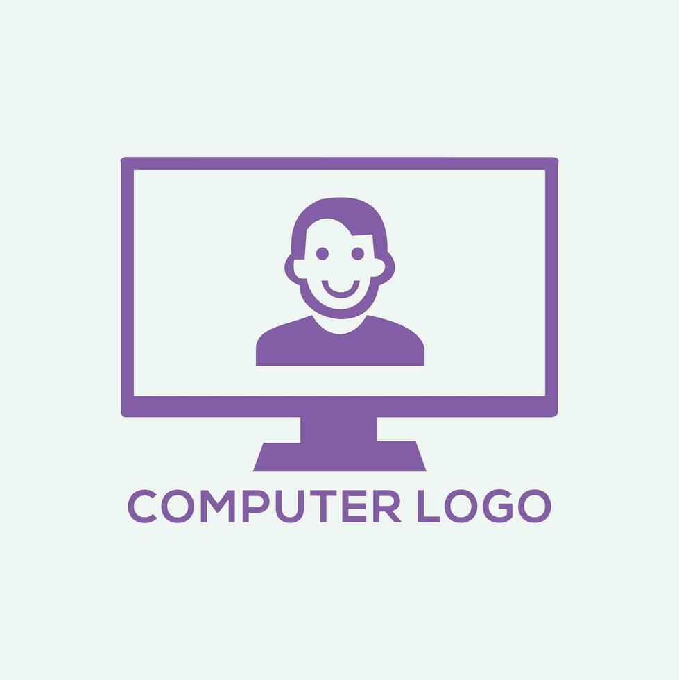 computer logo ontwerp vector