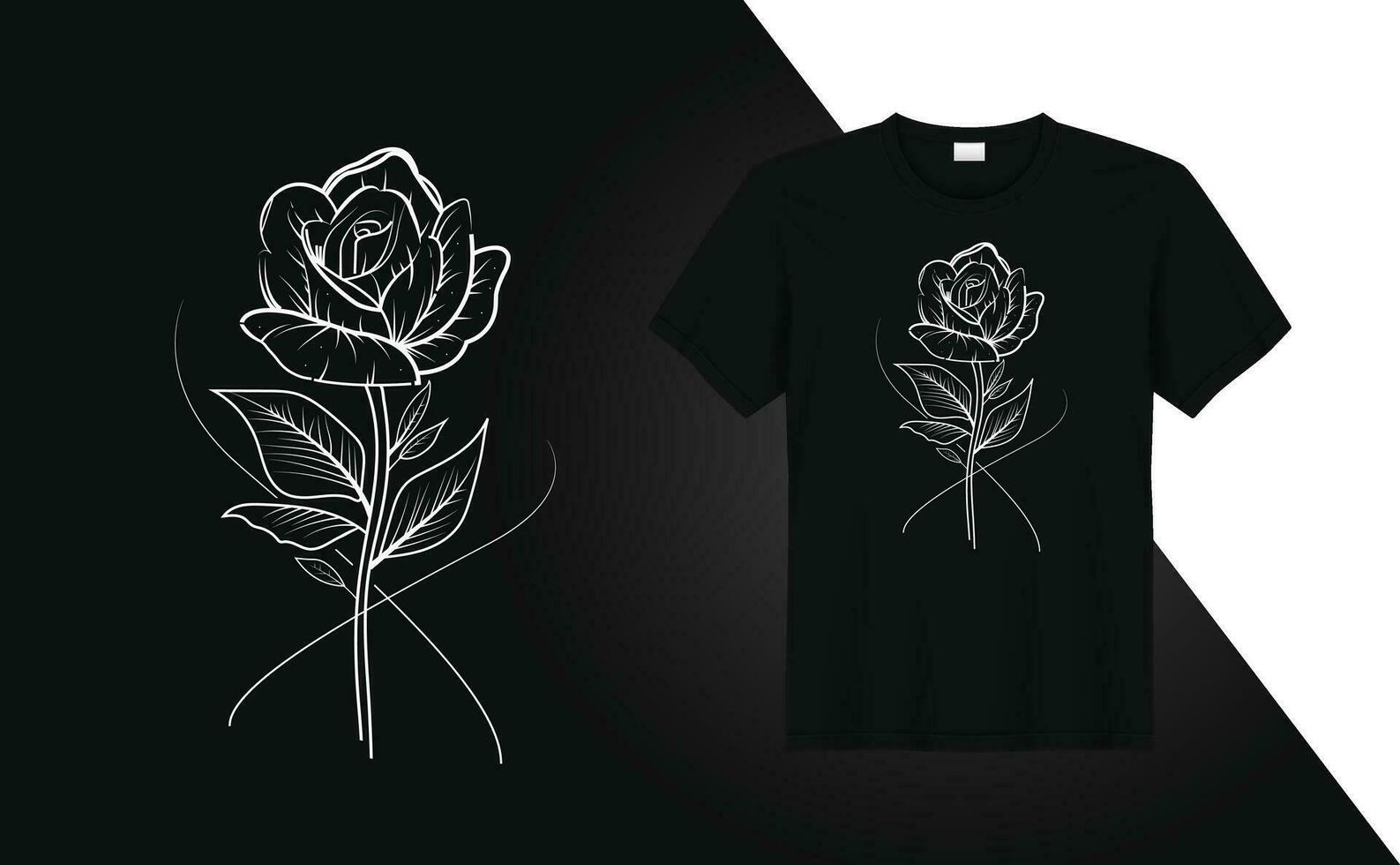 modieus modern zwart roos t-shirt ontwerp voor t-shirt afdrukken vector