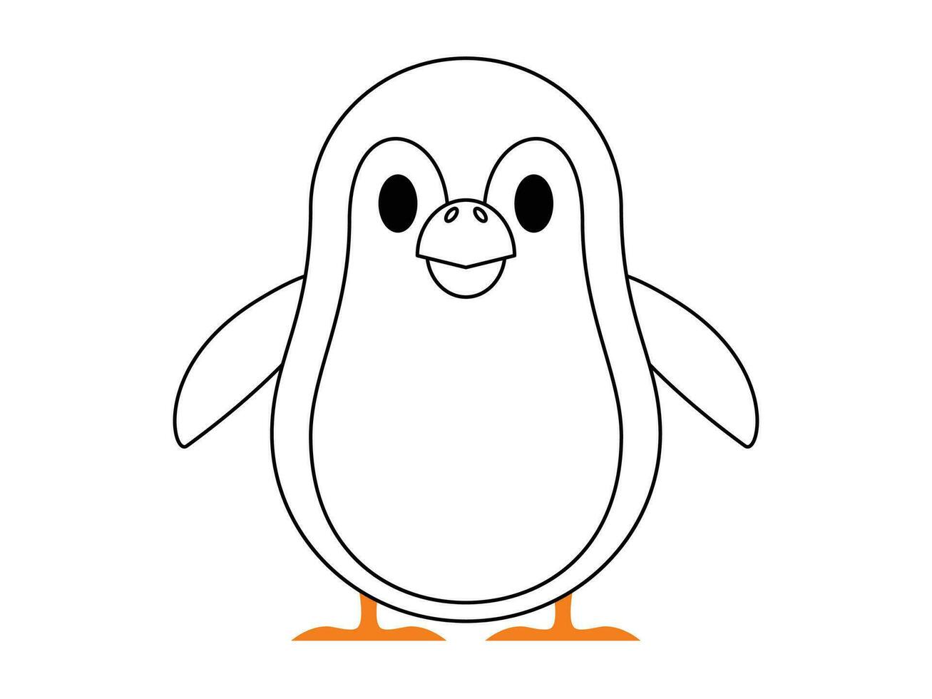 baby pinguïn kleur bladzijde vector illustratie