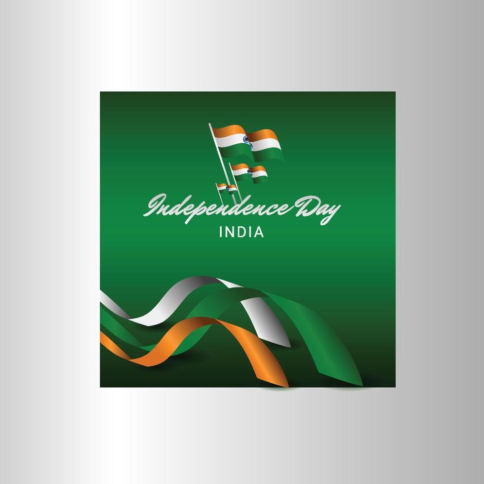 gelukkige india onafhankelijkheidsdag viering vector sjabloon ontwerp illustratie