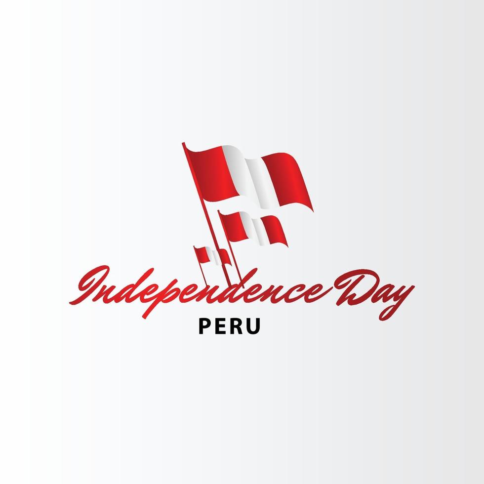 gelukkige peru onafhankelijkheidsdag viering vector sjabloon ontwerp illustratie