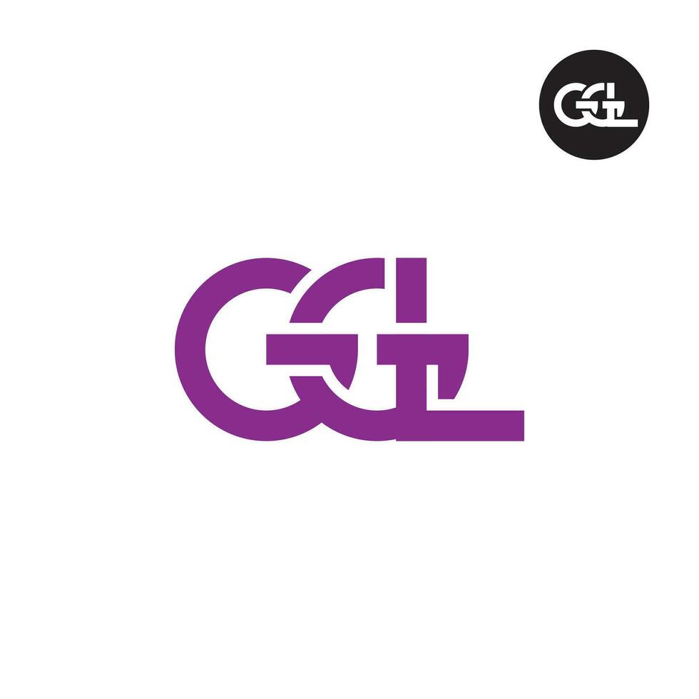 brief ggl monogram logo ontwerp vector