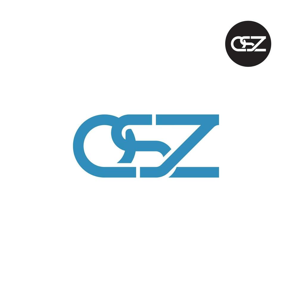 brief qsz monogram logo ontwerp vector