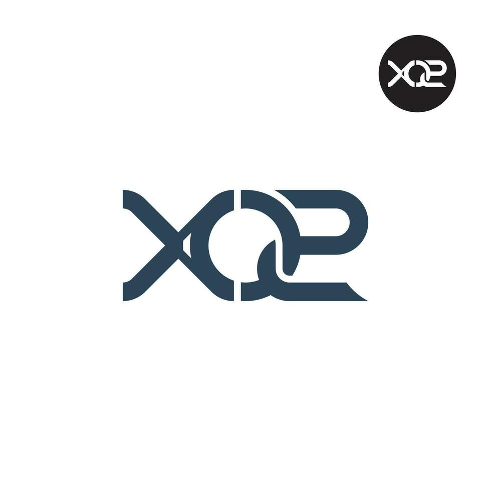 brief x2 monogram logo ontwerp vector