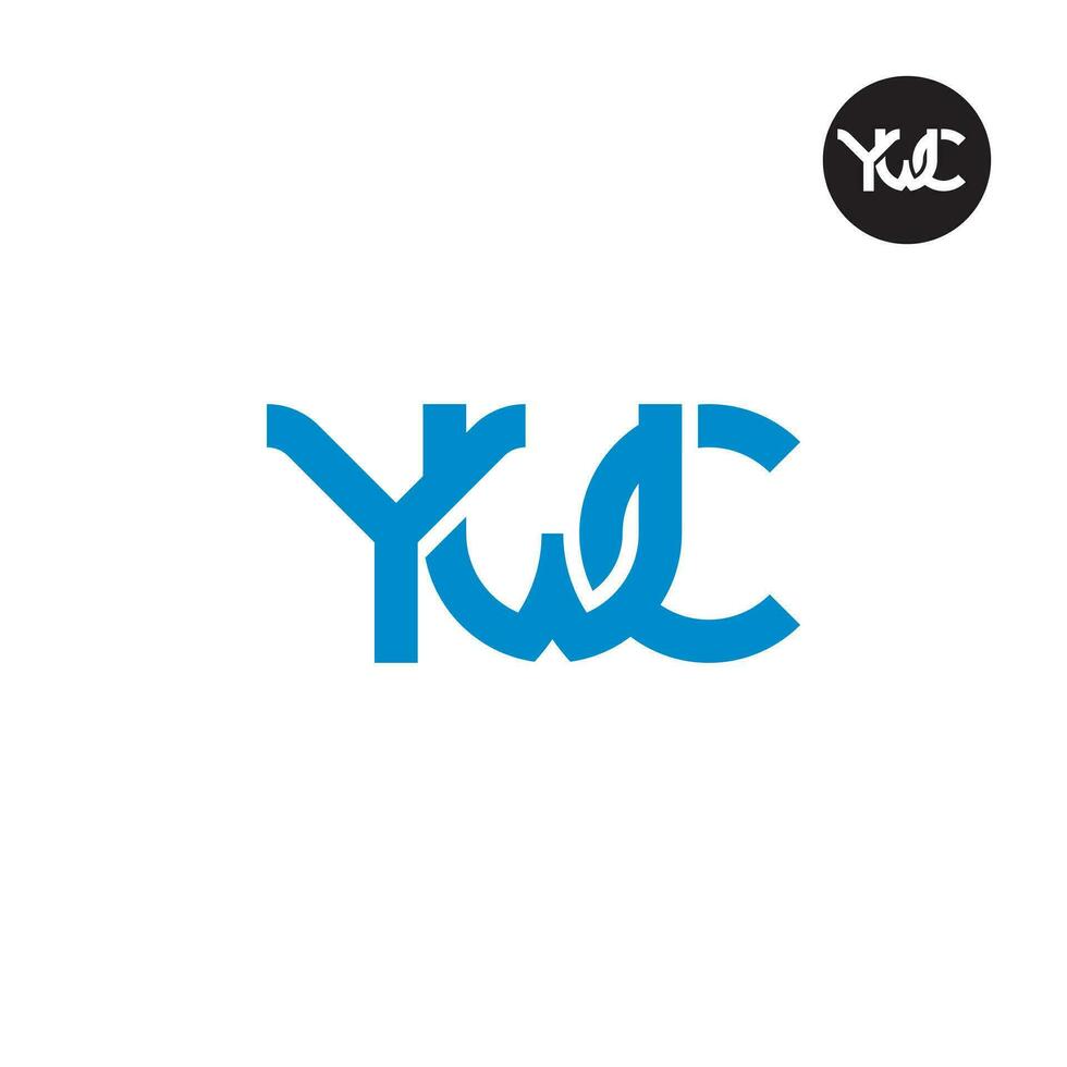 brief ywc monogram logo ontwerp vector