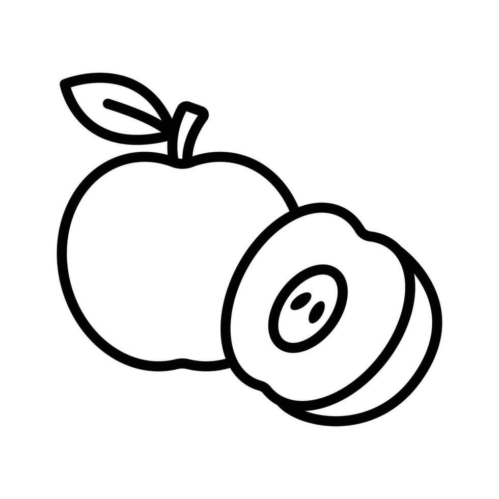 appel fruit icoon vector ontwerp sjabloon gemakkelijk en schoon