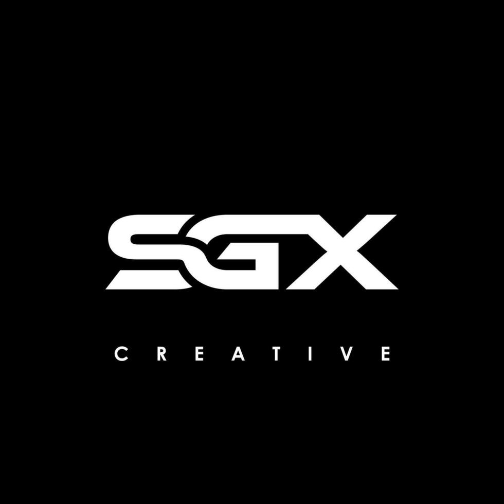sgx brief eerste logo ontwerp sjabloon vector illustratie