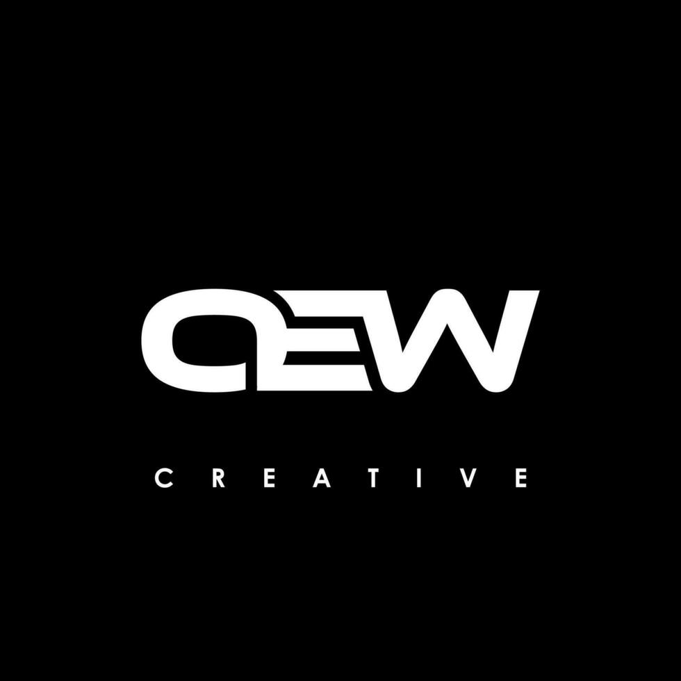 oew brief eerste logo ontwerp sjabloon vector illustratie