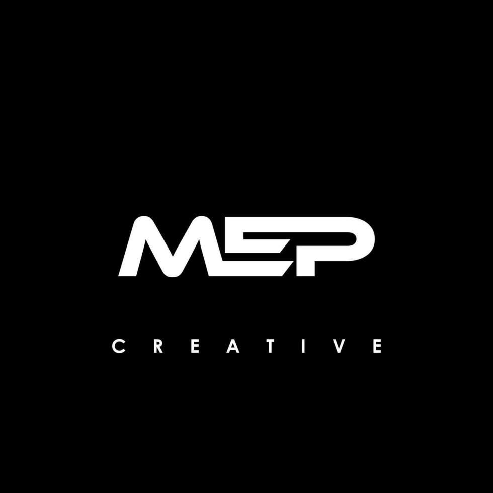 mep brief eerste logo ontwerp sjabloon vector illustratie