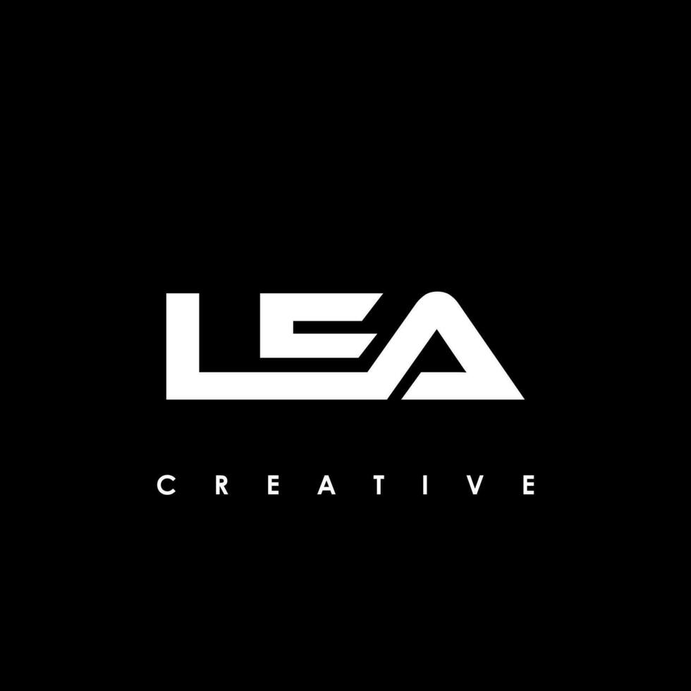 lea brief eerste logo ontwerp sjabloon vector illustratie