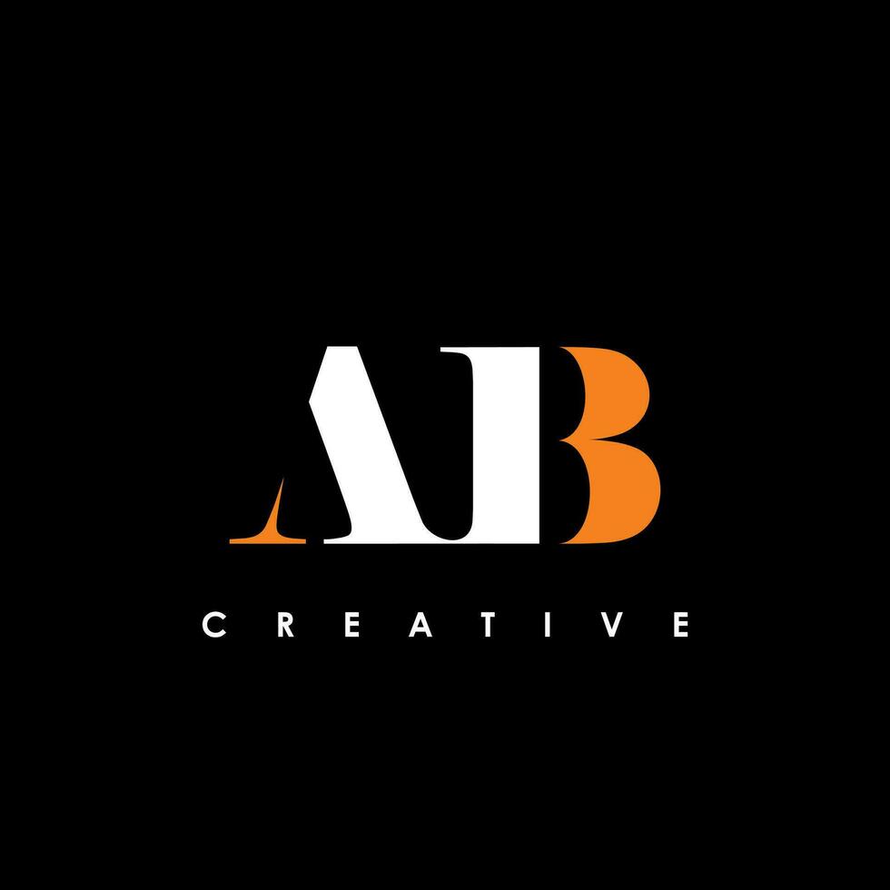 ab brief eerste logo ontwerp sjabloon vector illustratie