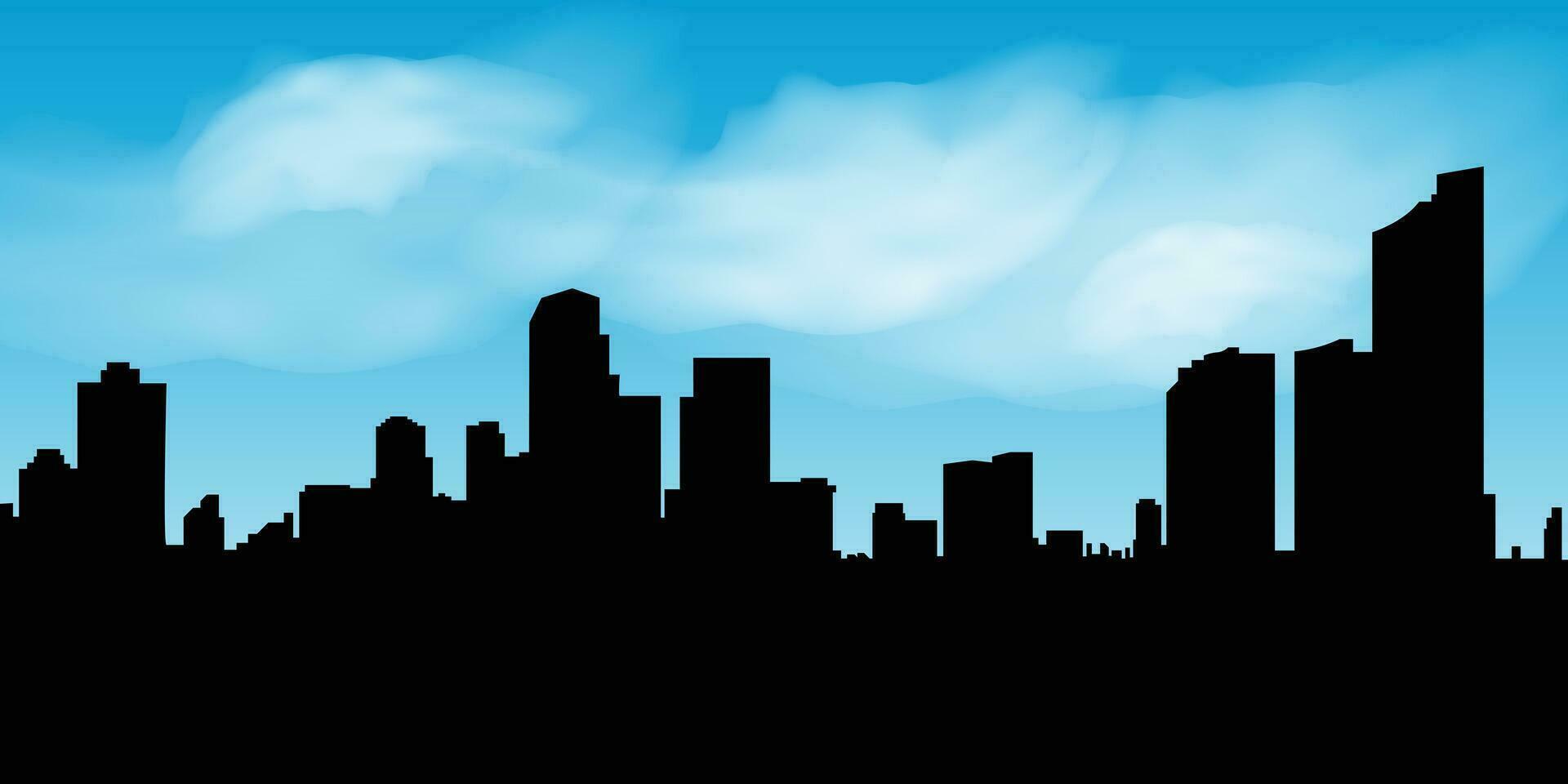 silhouet Jakarta Indonesië wolkenkrabber vector in vlak ontwerp.