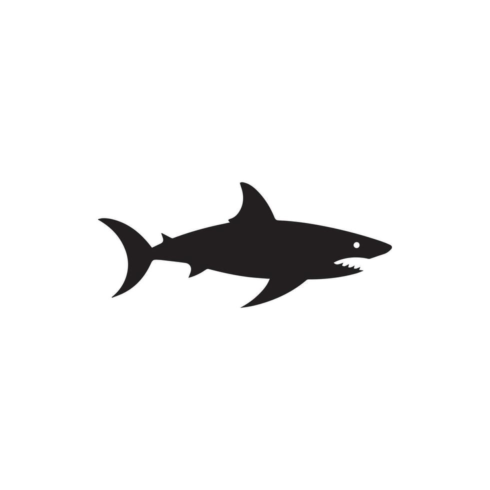 haai icoon geïsoleerd Aan wit achtergrond. vector illustratie.