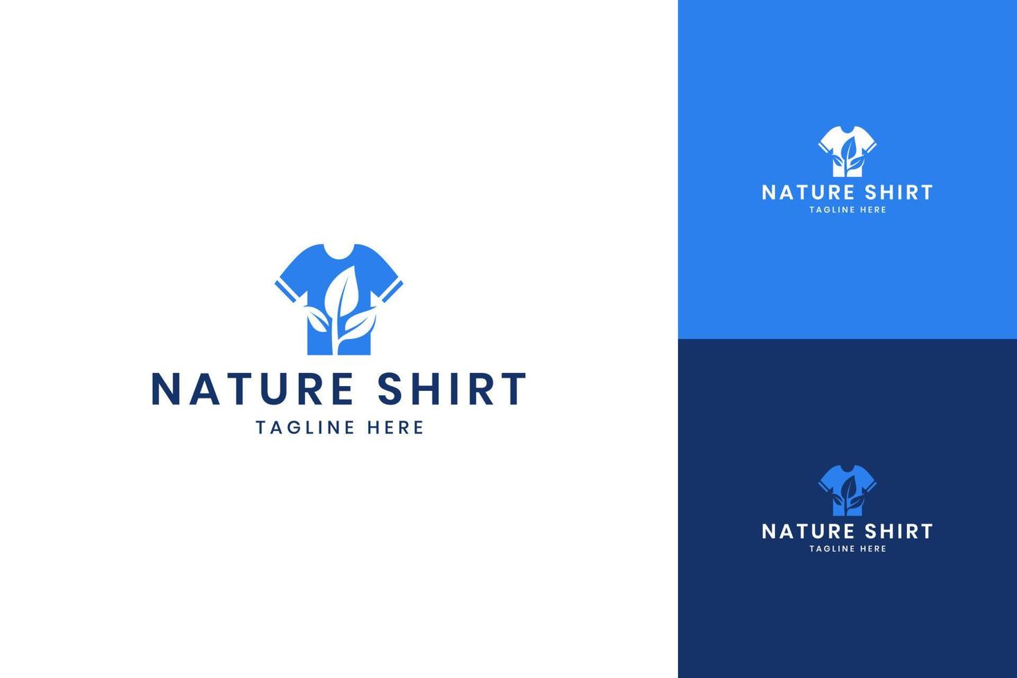 blad shirt negatief ruimte logo ontwerp vector