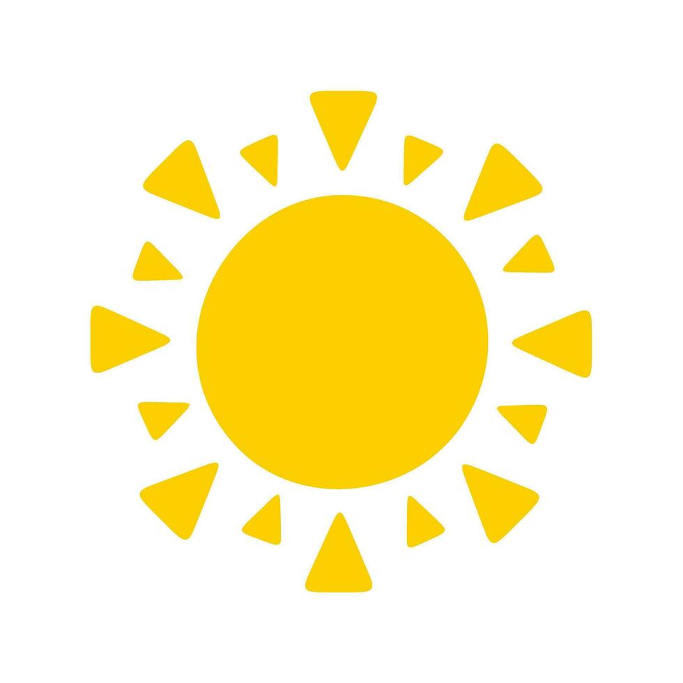 zon icoon. de silhouet van de zon schijnend helder Aan een voorjaar ochtend- vector