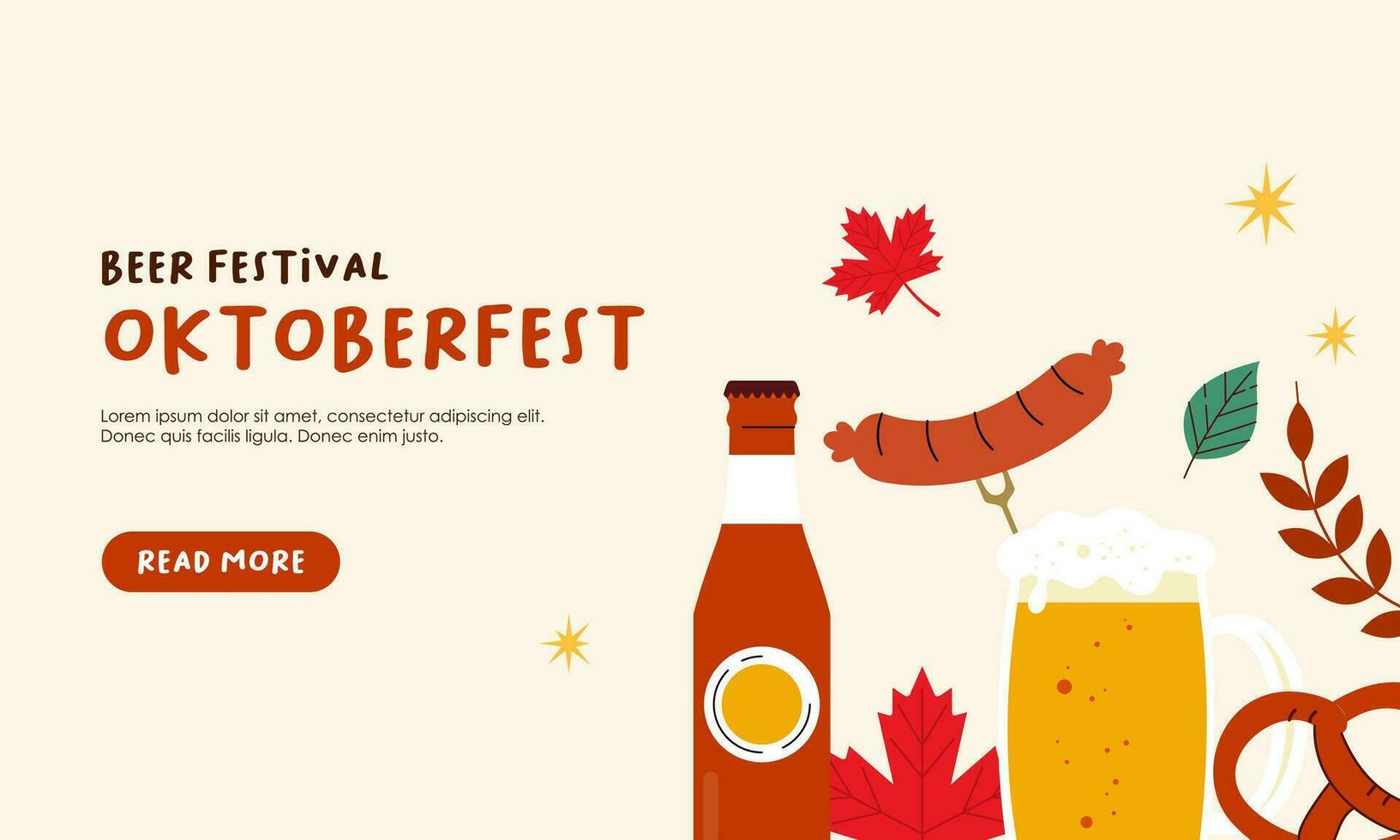 oktoberfeest horizontaal banier vector ontwerp