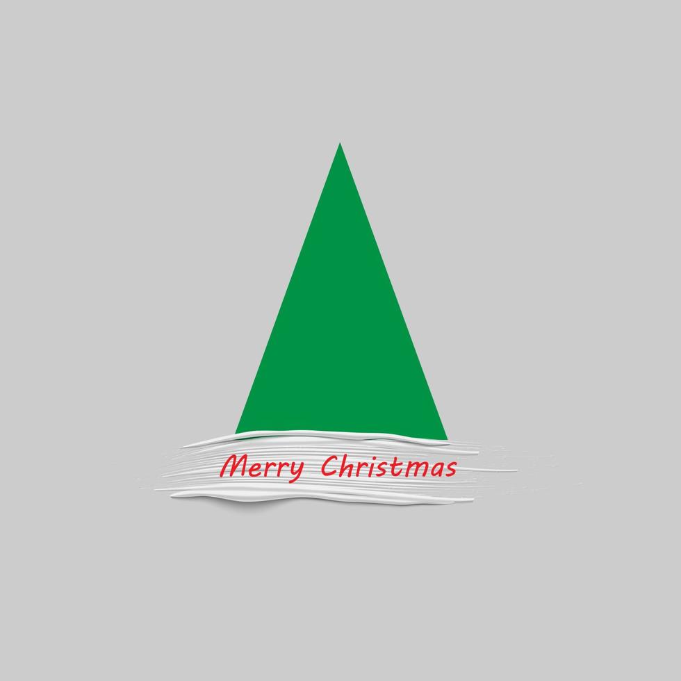 kerstboom gestileerd met witte verf penseelstreek, minimalistische stijl vector