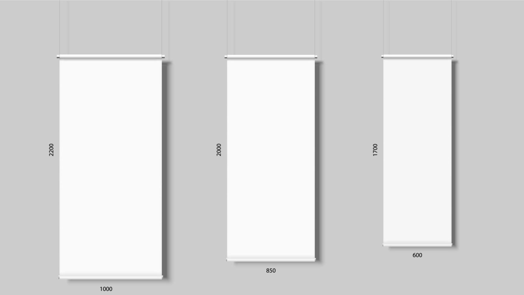 roll-up banner geïsoleerd, verticale lege display vector