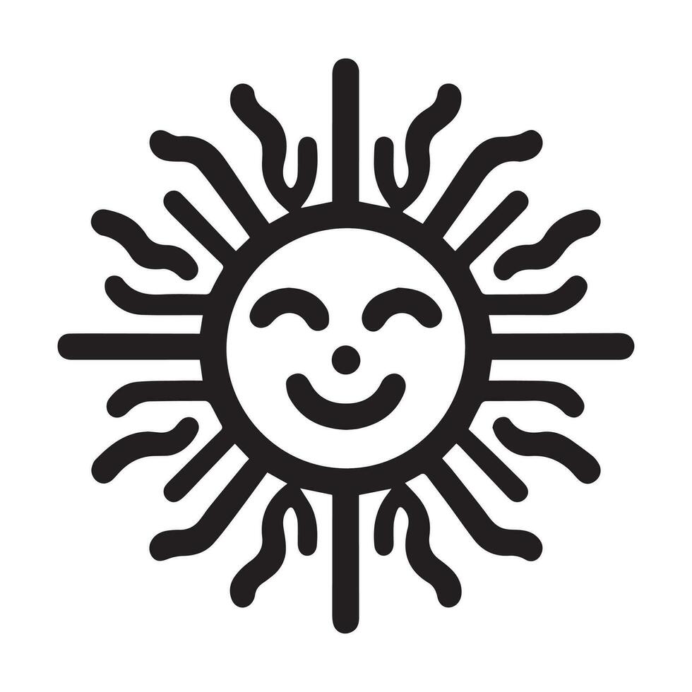 minimalistische zon logo Aan een wit achtergrond vector