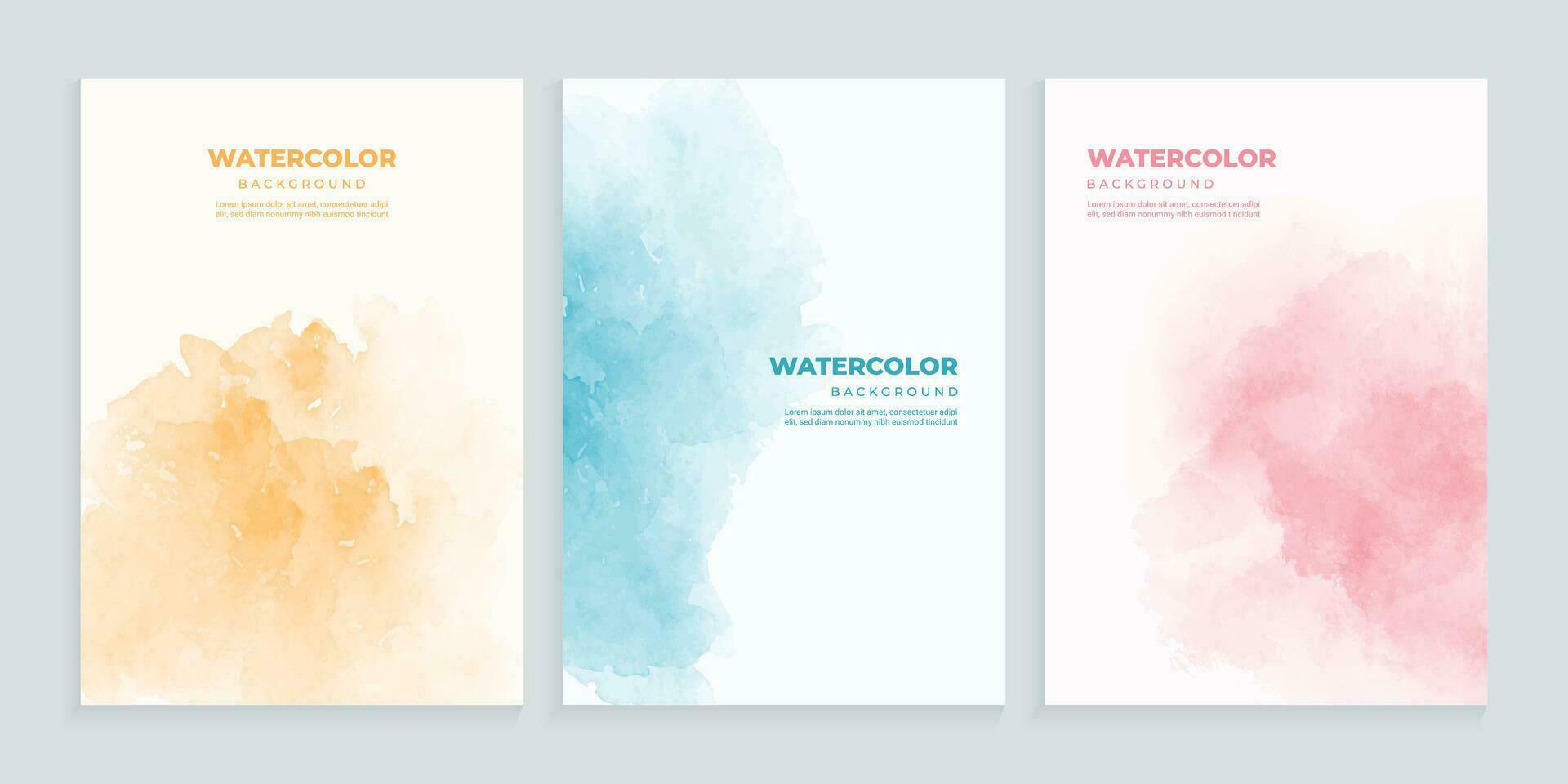 waterverf Hoes ontwerp reeks pastel kleuren vector