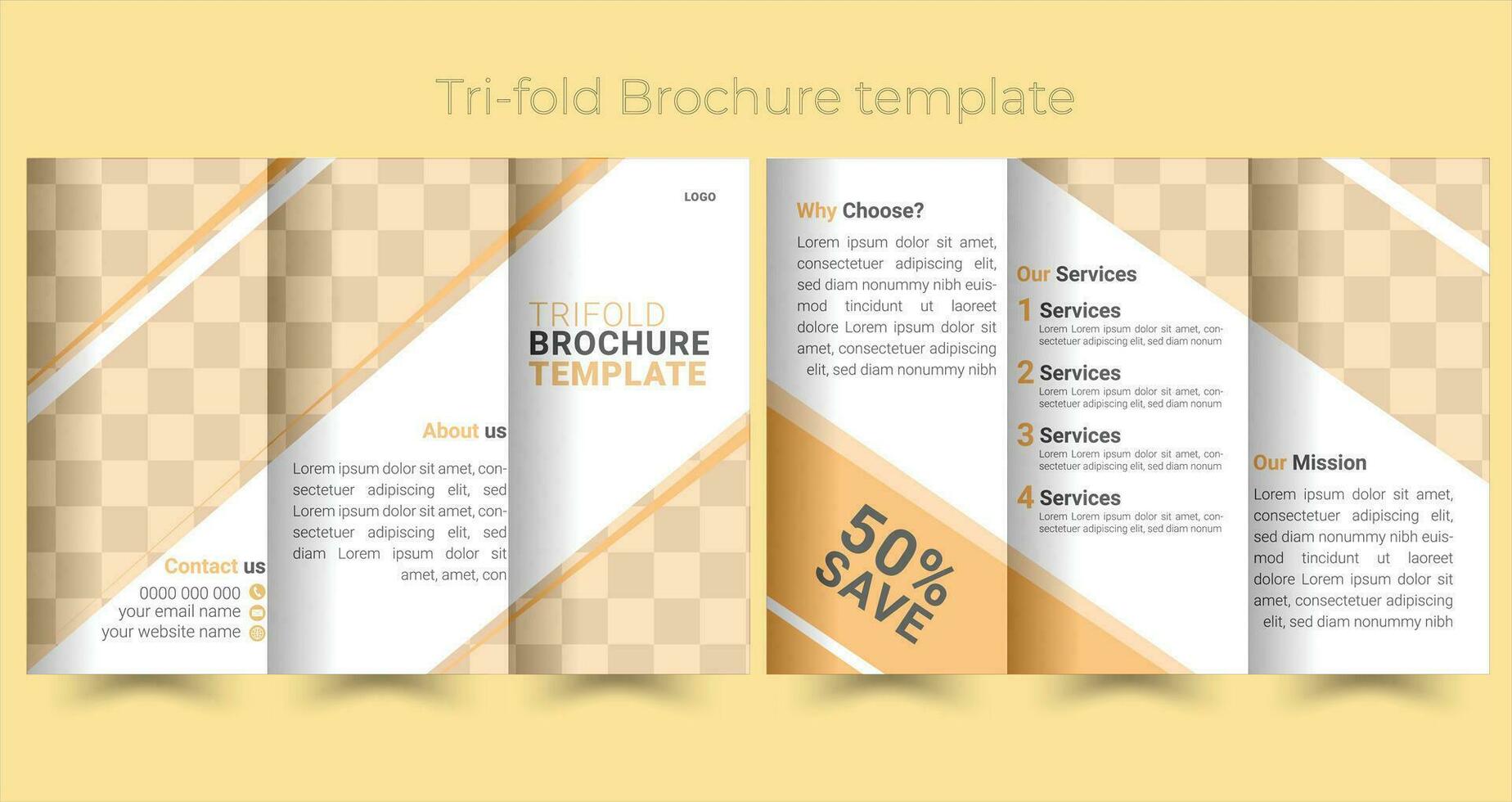 driebladige brochure sjabloonontwerp vector