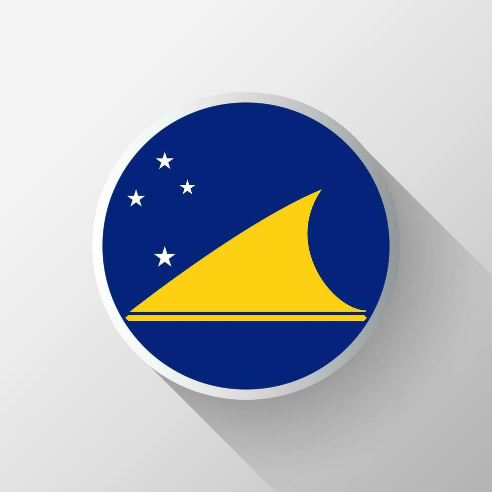 creatief tokelau vlag cirkel insigne vector