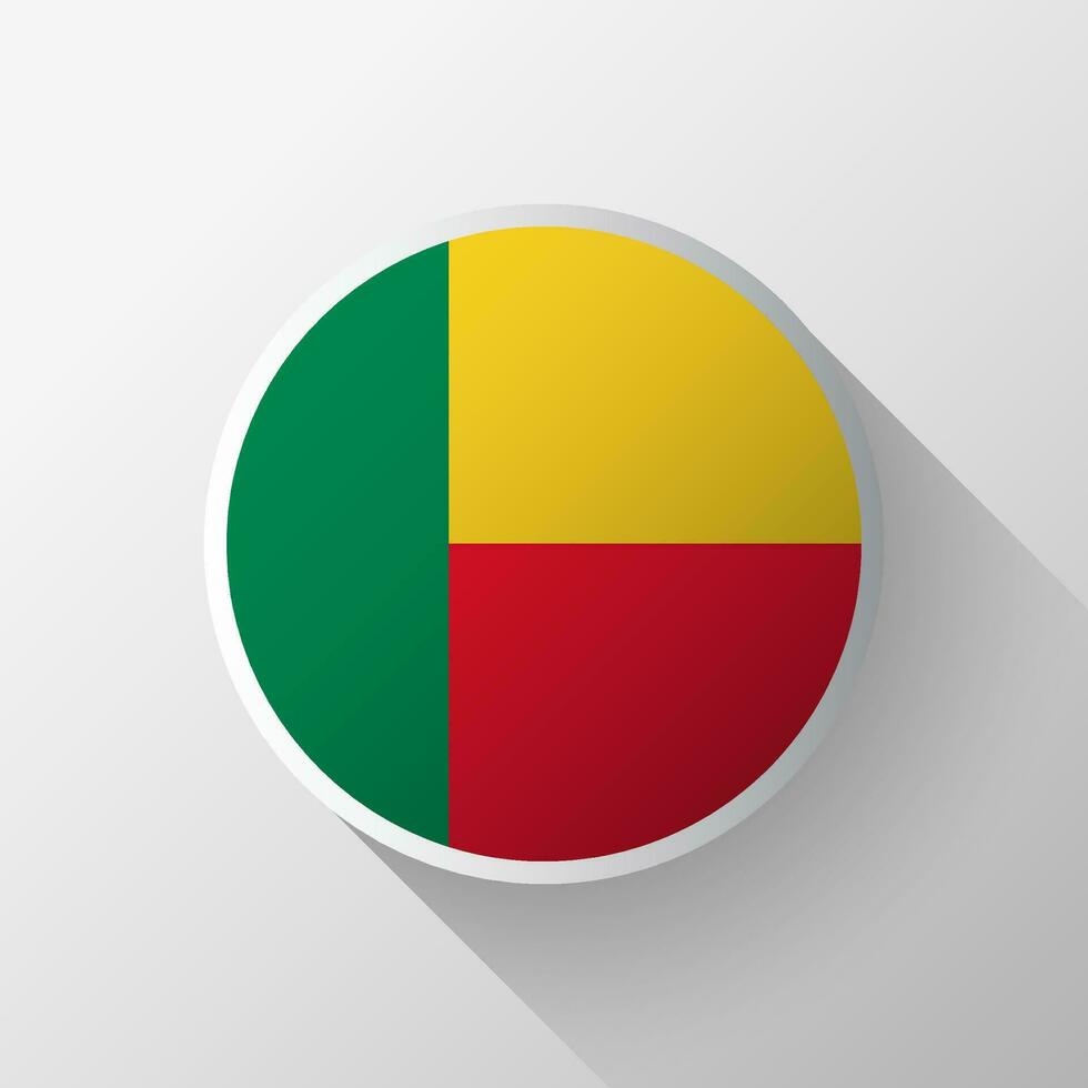 creatief Benin vlag cirkel insigne vector