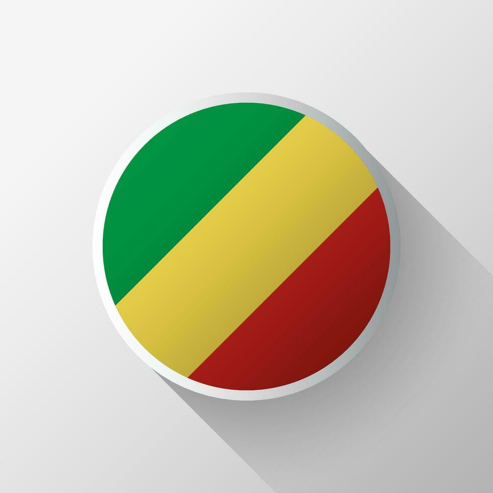 creatief republiek van de Congo vlag cirkel insigne vector