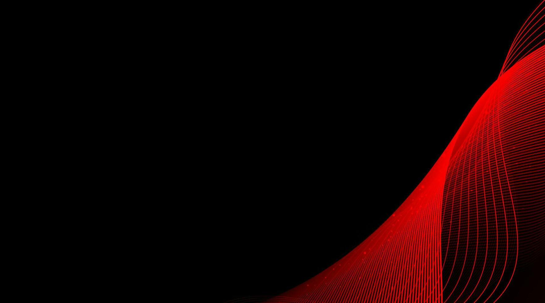 abstract rood en zwart ontwerp achtergrond met minimaal ronde Golf vorm en schijnend schitteren, kopiëren ruimte helling achtergrond concept. vector