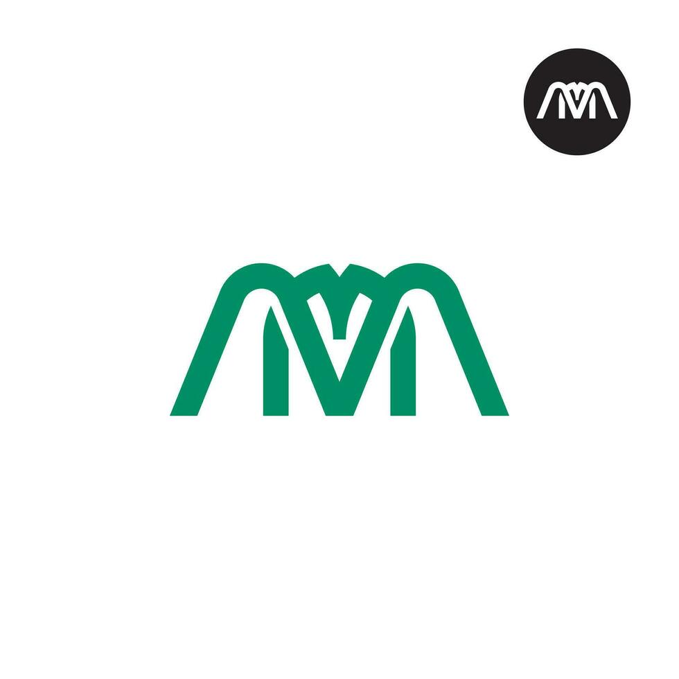brief ama monogram logo ontwerp vector
