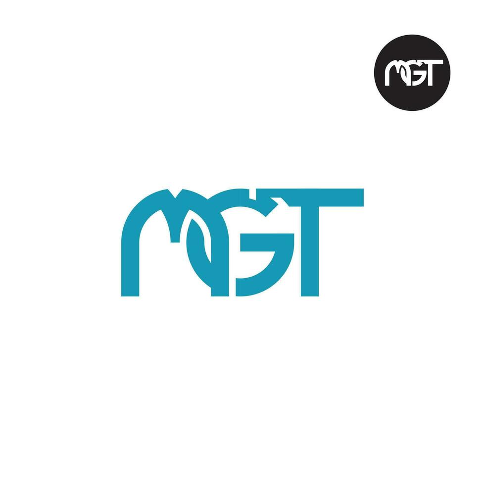 brief mgt monogram logo ontwerp vector