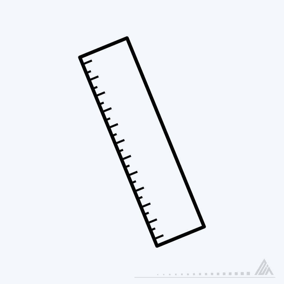 pictogram vector van liniaal - lijnstijl
