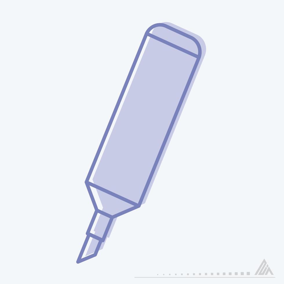 pictogram vector van marker - blauwe tweeling stijl