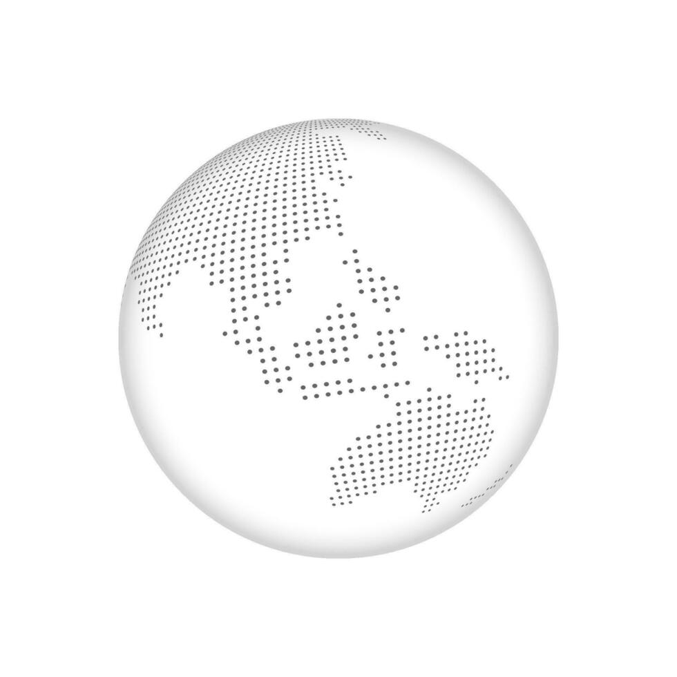 stippel wereldbol wereld kaart vector achtergrond illustratie