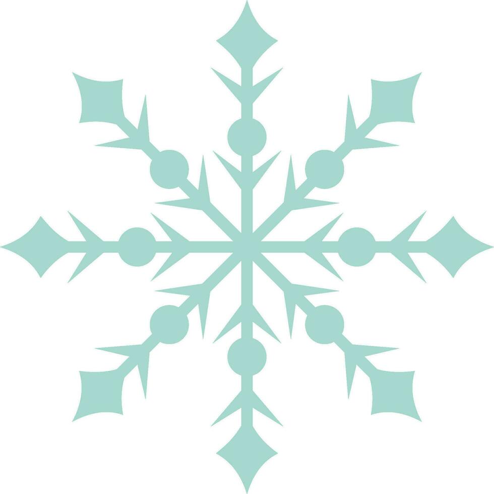 sneeuwvlok in turkoois vector