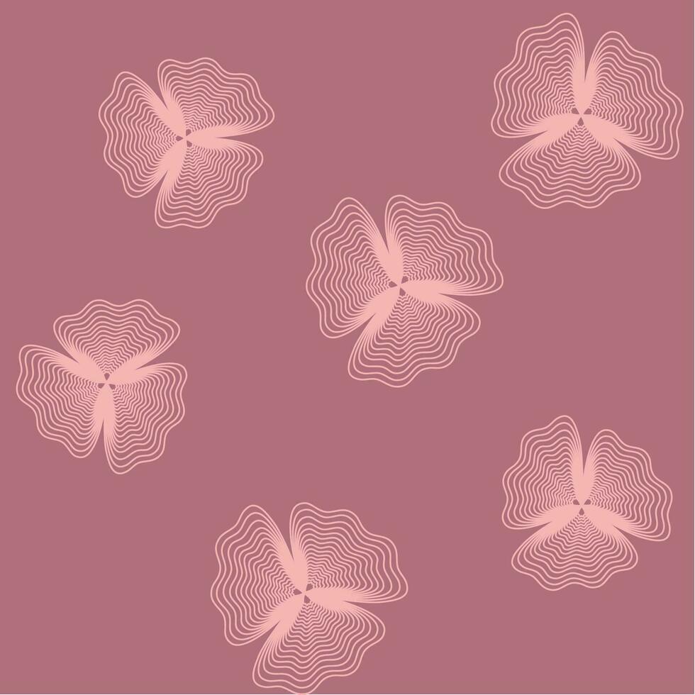 bloem naadloos patroon, lijn kunst patroon vector