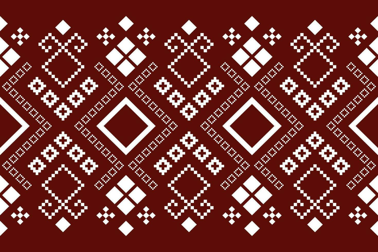 rood traditioneel etnisch patroon paisley bloem ikat achtergrond abstract aztec Afrikaanse Indonesisch Indisch naadloos patroon voor kleding stof afdrukken kleding jurk tapijt gordijnen en sarong vector