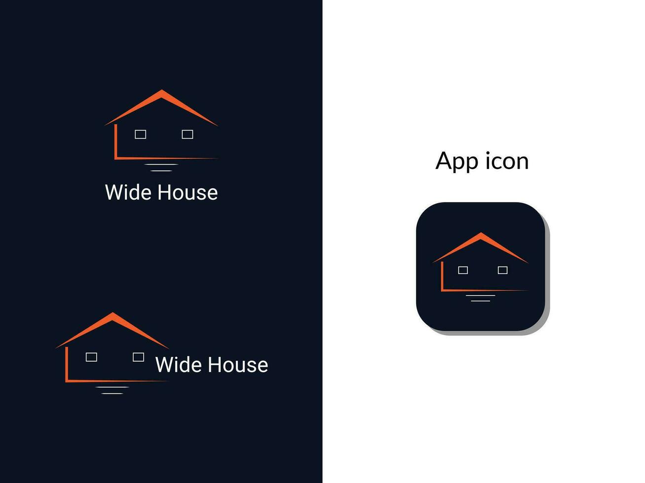 breed huis logo ontwerp vector