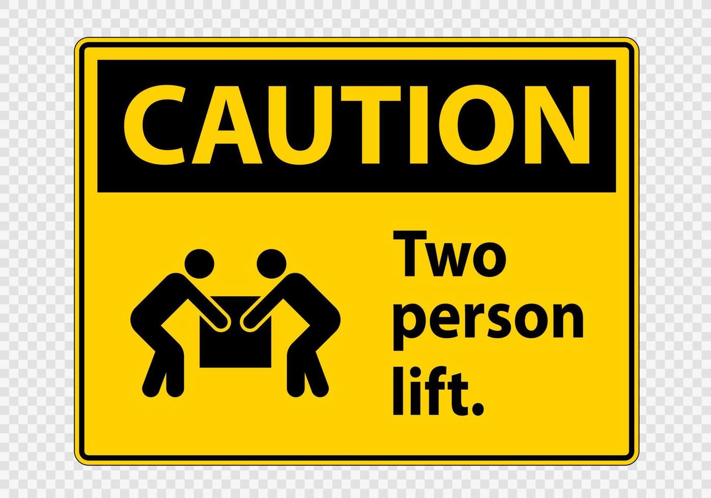 twee personen lift symbool teken isoleren op transparante achtergrond, vector illustratie