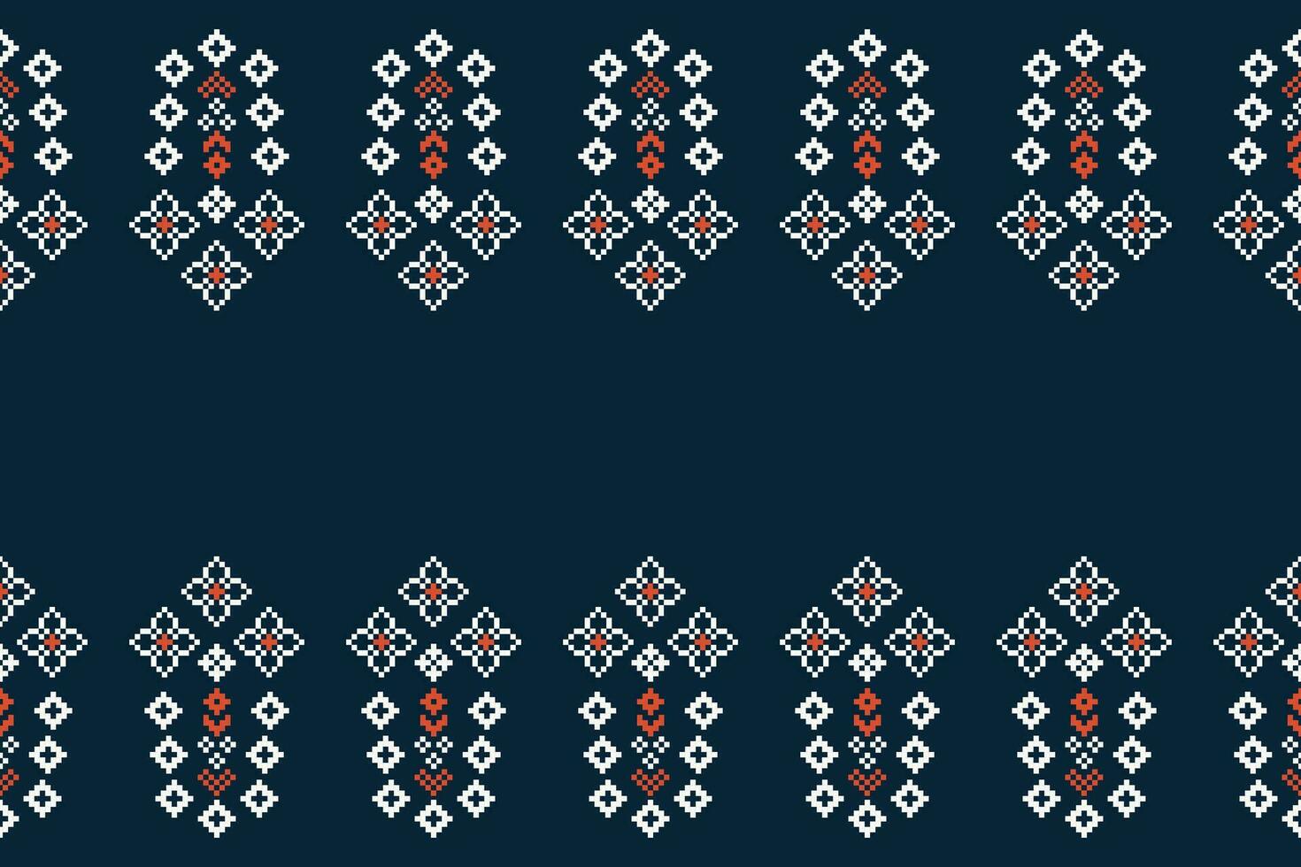 etnisch meetkundig kleding stof patroon kruis steek.ikat borduurwerk etnisch oosters pixel patroon blauw achtergrond. abstract,vector,illustratie. textuur,kleding,lijst,decoratie,motieven,zijde behang. vector