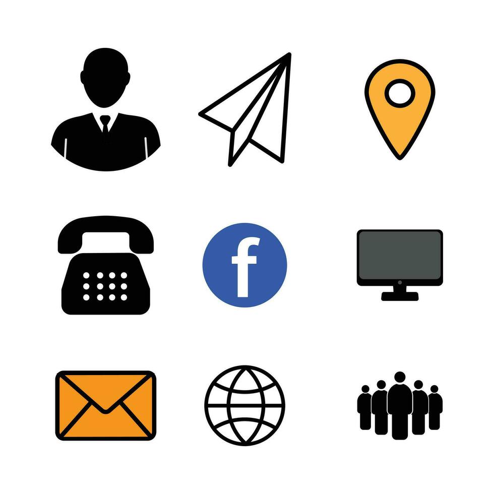 vrij vector sociaal media icoon en logos reeks ontwerp
