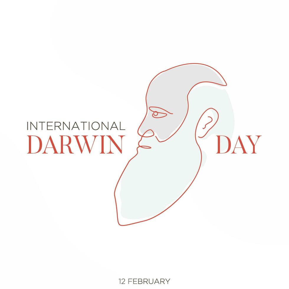 Internationale Darwin dag van wetenschap en humanisme achtergrond sjabloon ontwerp vector