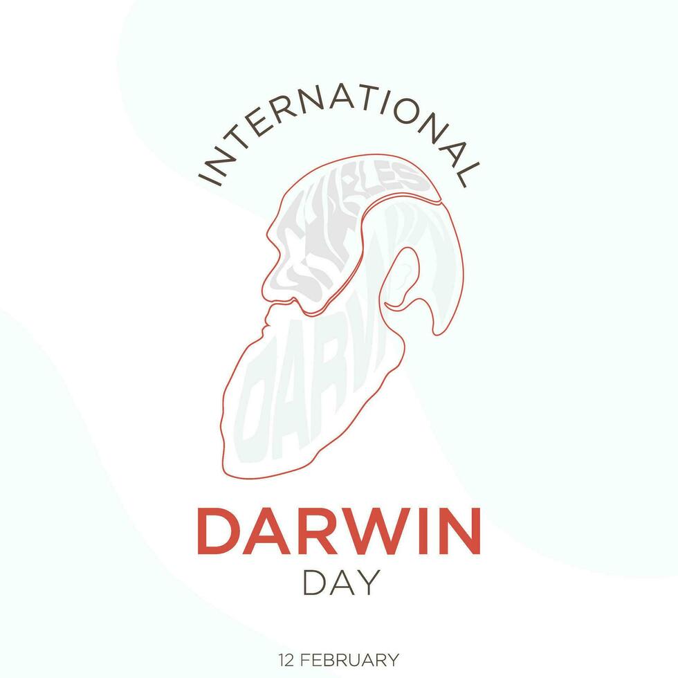 Internationale Darwin dag van wetenschap en humanisme achtergrond sjabloon ontwerp vector