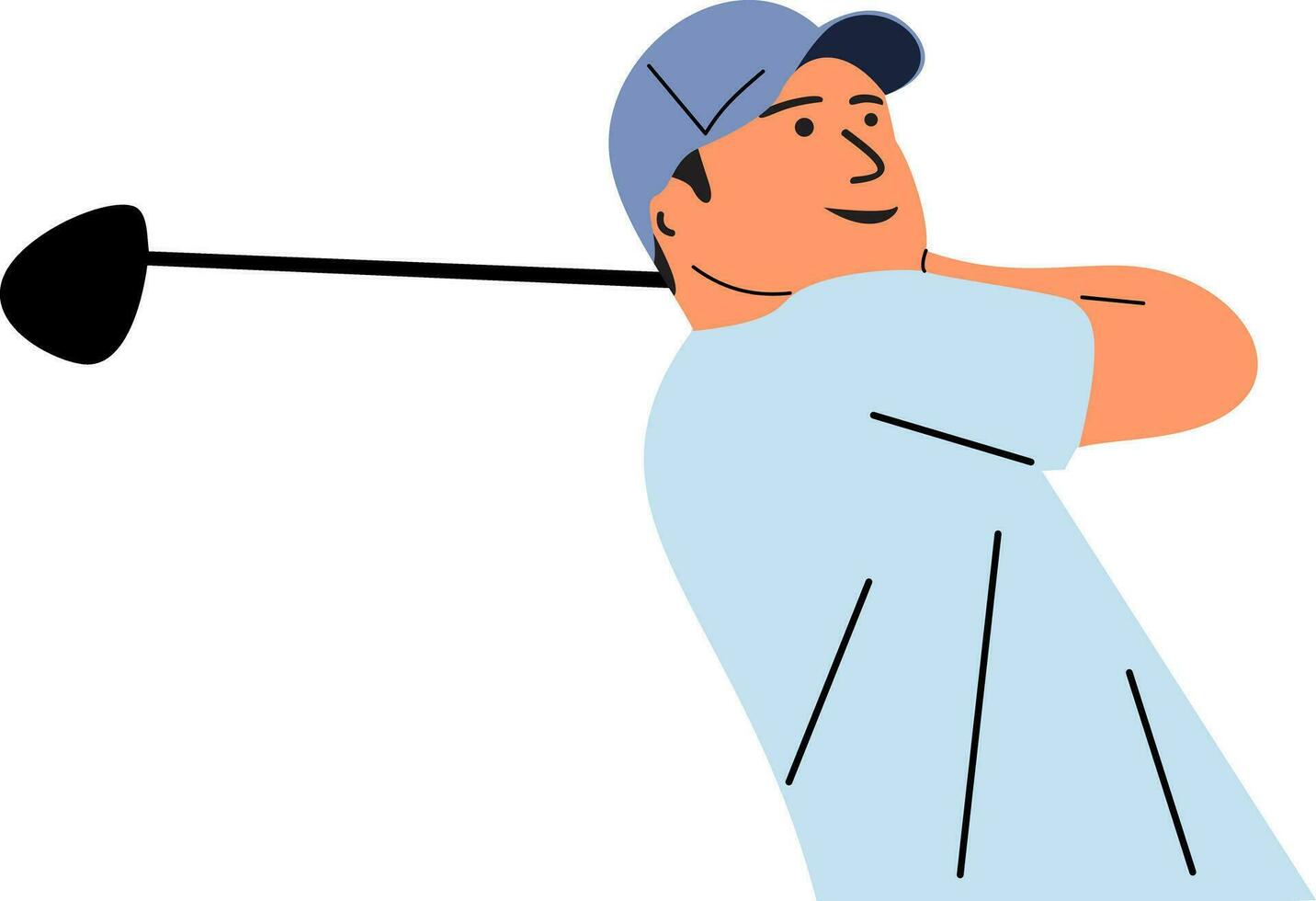 Mannen golf ontwerp vector kunst
